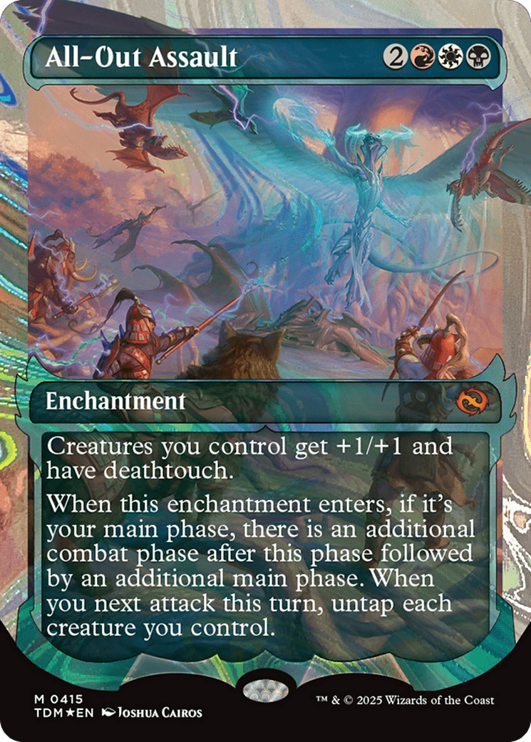 All-Out Assault (Showcase) (Halo Foil) [Tarkir: Dragonstorm] MTG Single Magic: The Gathering  | Multizone: Comics And Games