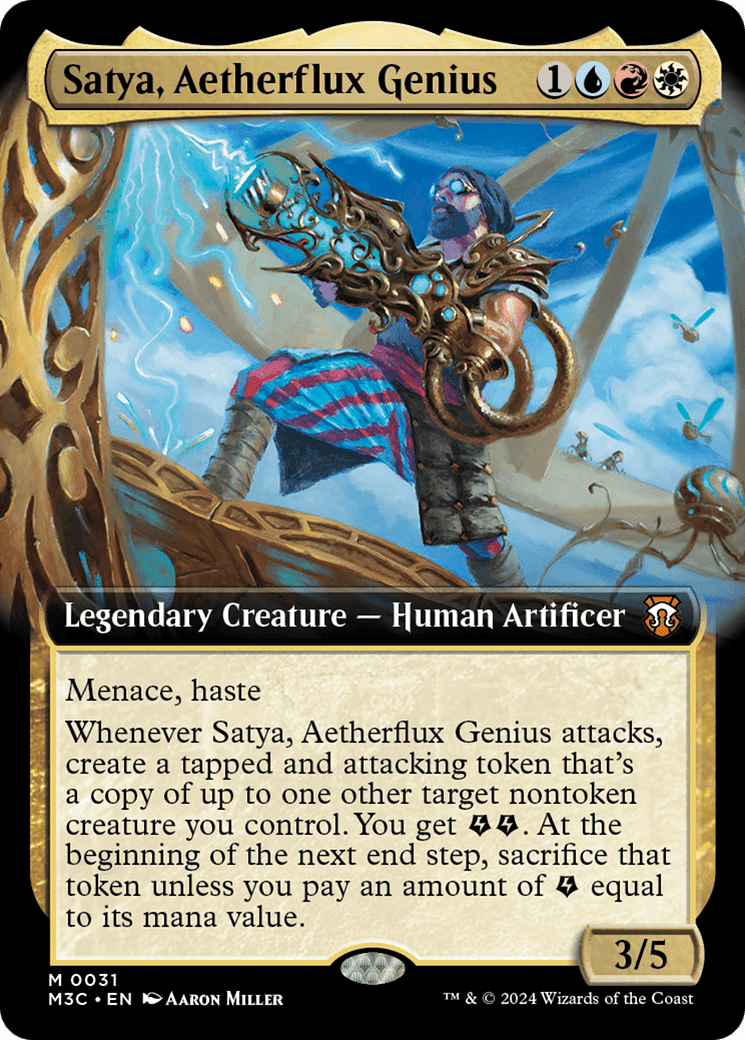 Satya, Aetherflux Genius (Extended Art) [Modern Horizons 3 Commander] MTG Single Magic: The Gathering  | Multizone: Comics And Games