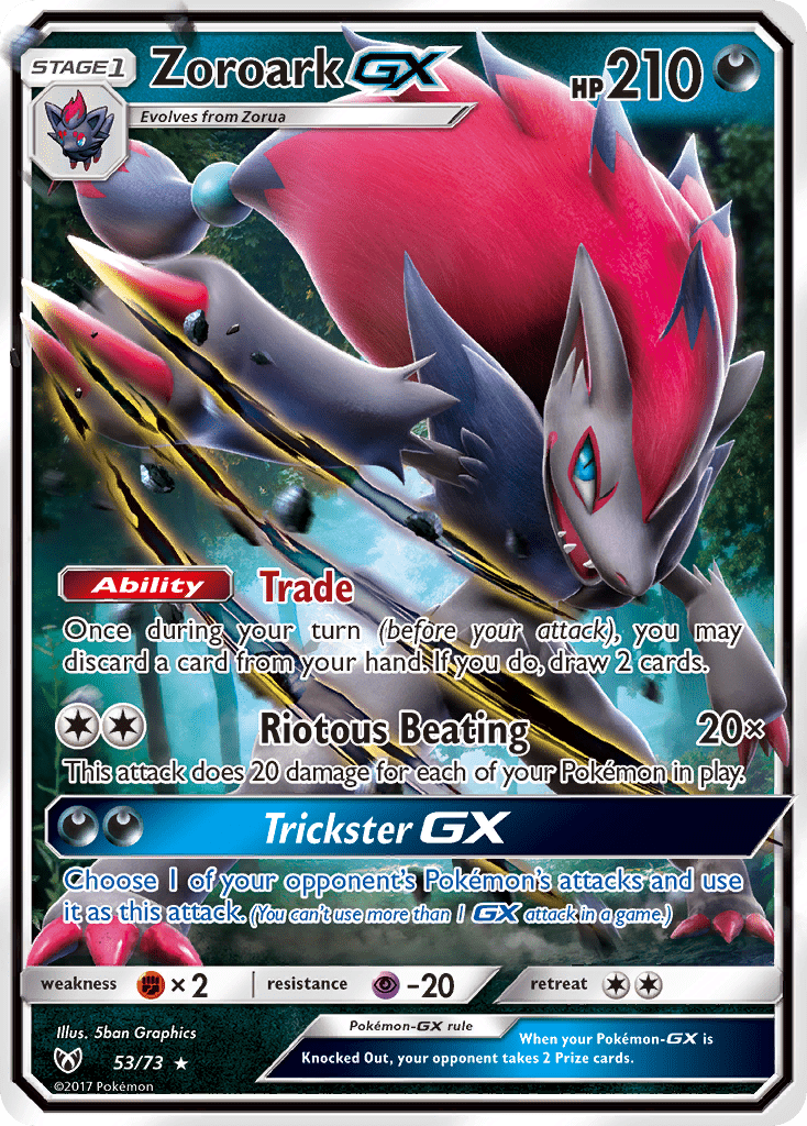 Zoroark GX (53/73) [Sun & Moon: Shining Legends] Pokemon Single Pokémon  | Multizone: Comics And Games