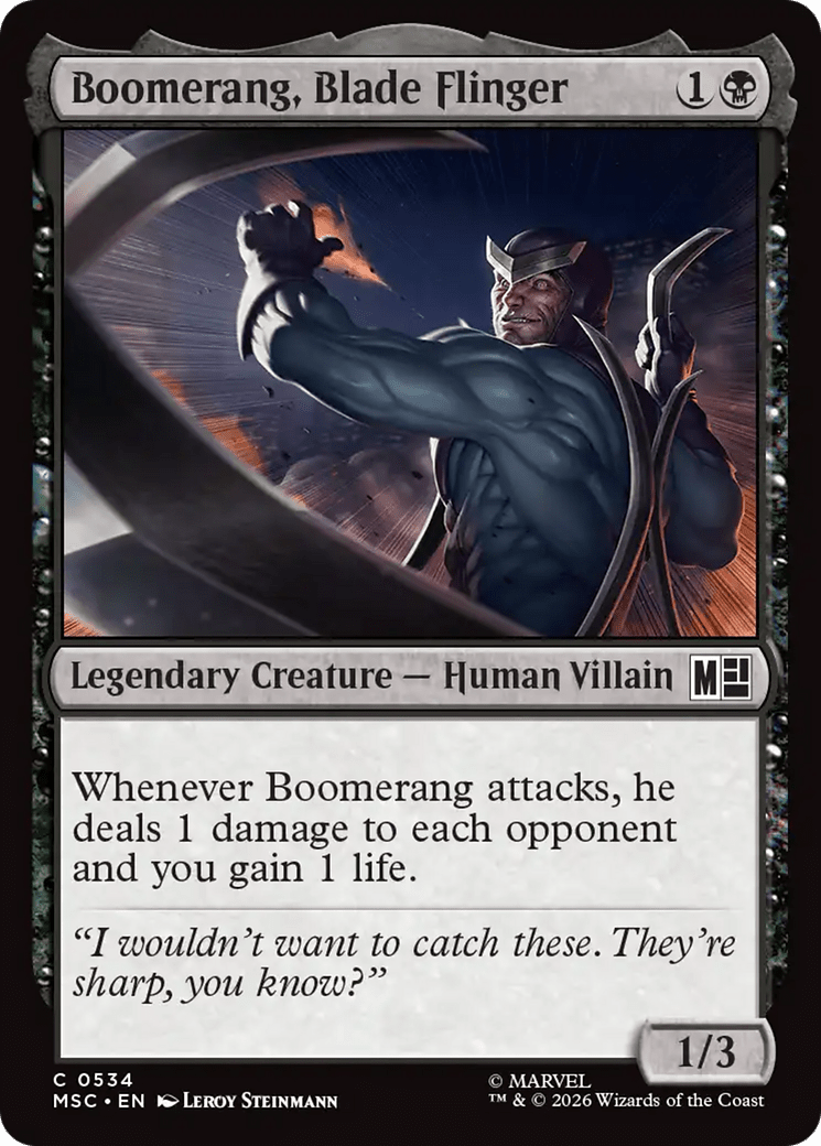 Boomerang, Blade Flinger [Marvel Super Heroes Commander] MTG Single Magic: The Gathering  | Multizone: Comics And Games