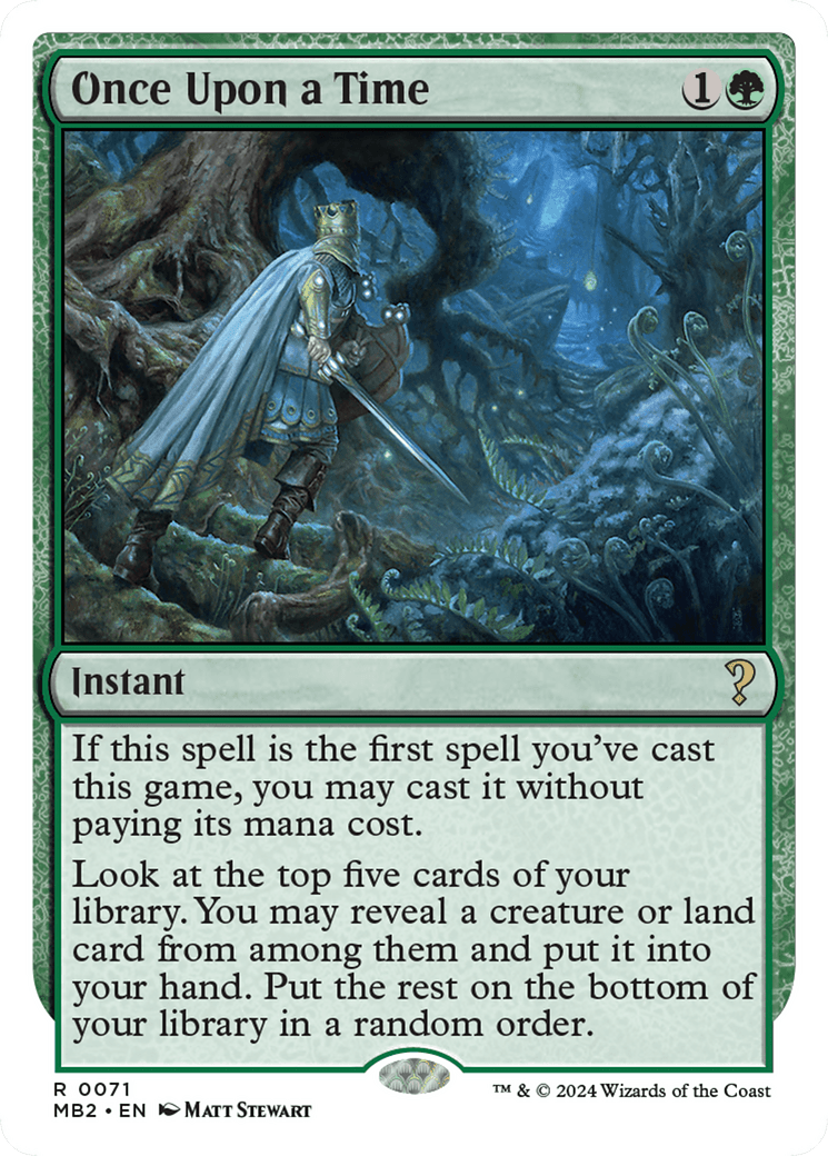 Once Upon a Time (White Border) [Mystery Booster 2] MTG Single Magic: The Gathering  | Multizone: Comics And Games