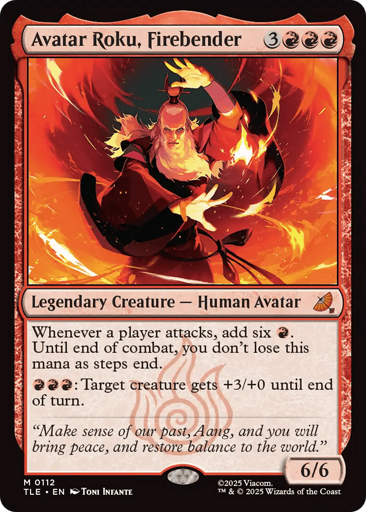 Avatar Roku, Firebender [Avatar: The Last Airbender: Eternal-Legal] MTG Single Magic: The Gathering  | Multizone: Comics And Games