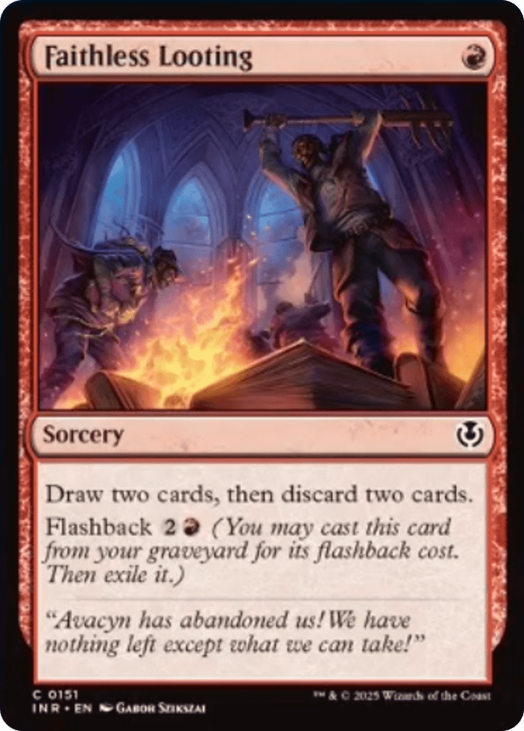 Faithless Looting [Innistrad Remastered] MTG Single Magic: The Gathering  | Multizone: Comics And Games