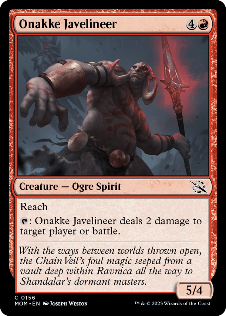 Onakke Javelineer [March of the Machine] MTG Single Magic: The Gathering  | Multizone: Comics And Games