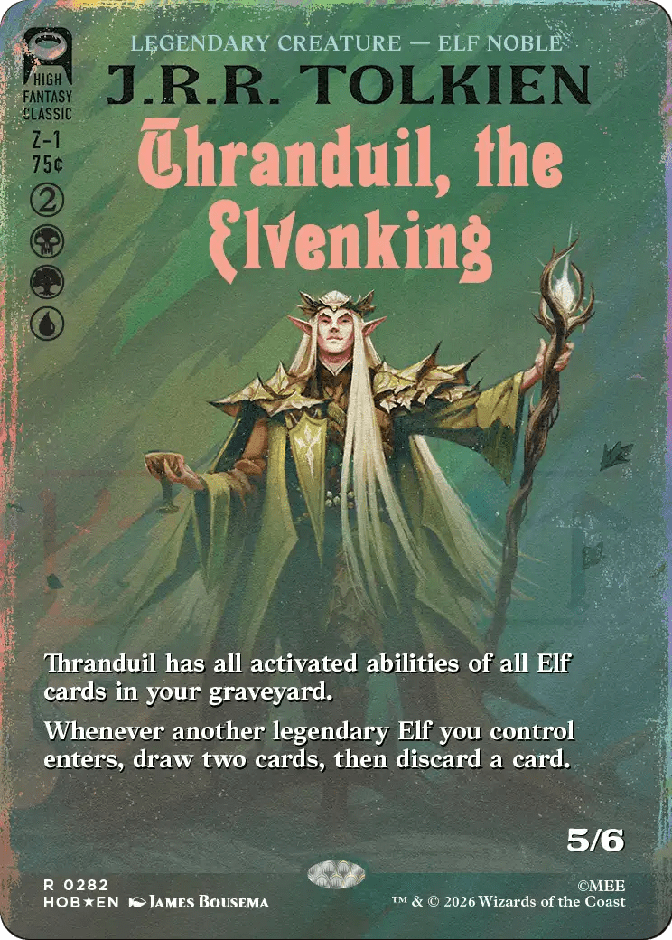 Thranduil, the Elvenking (Borderless) (Surge Foil) [The Hobbit] MTG Single Magic: The Gathering  | Multizone: Comics And Games