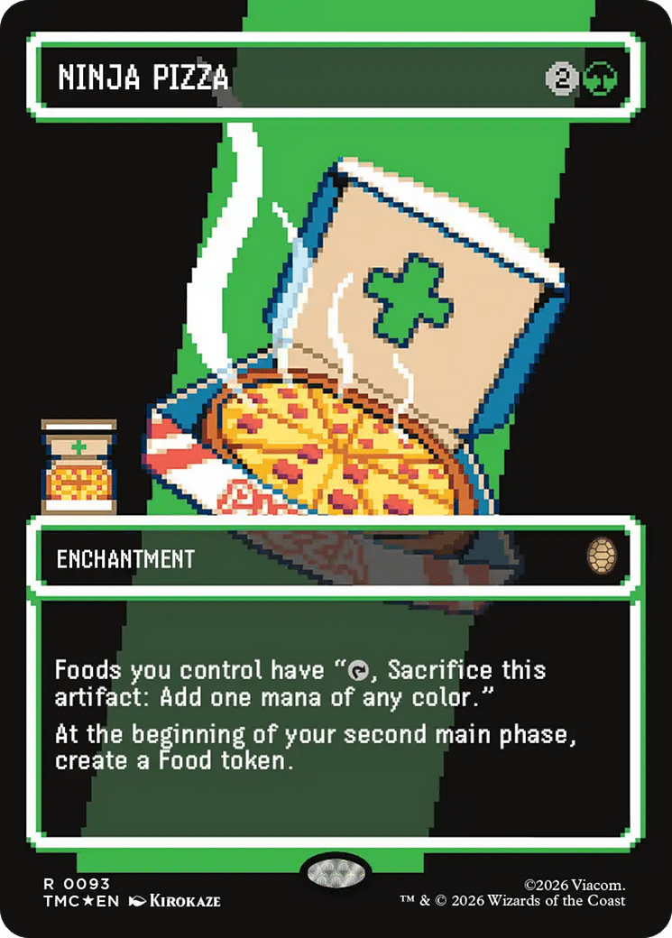 Ninja Pizza (Borderless) (Surge Foil) [Teenage Mutant Ninja Turtles Commander] MTG Single Magic: The Gathering  | Multizone: Comics And Games