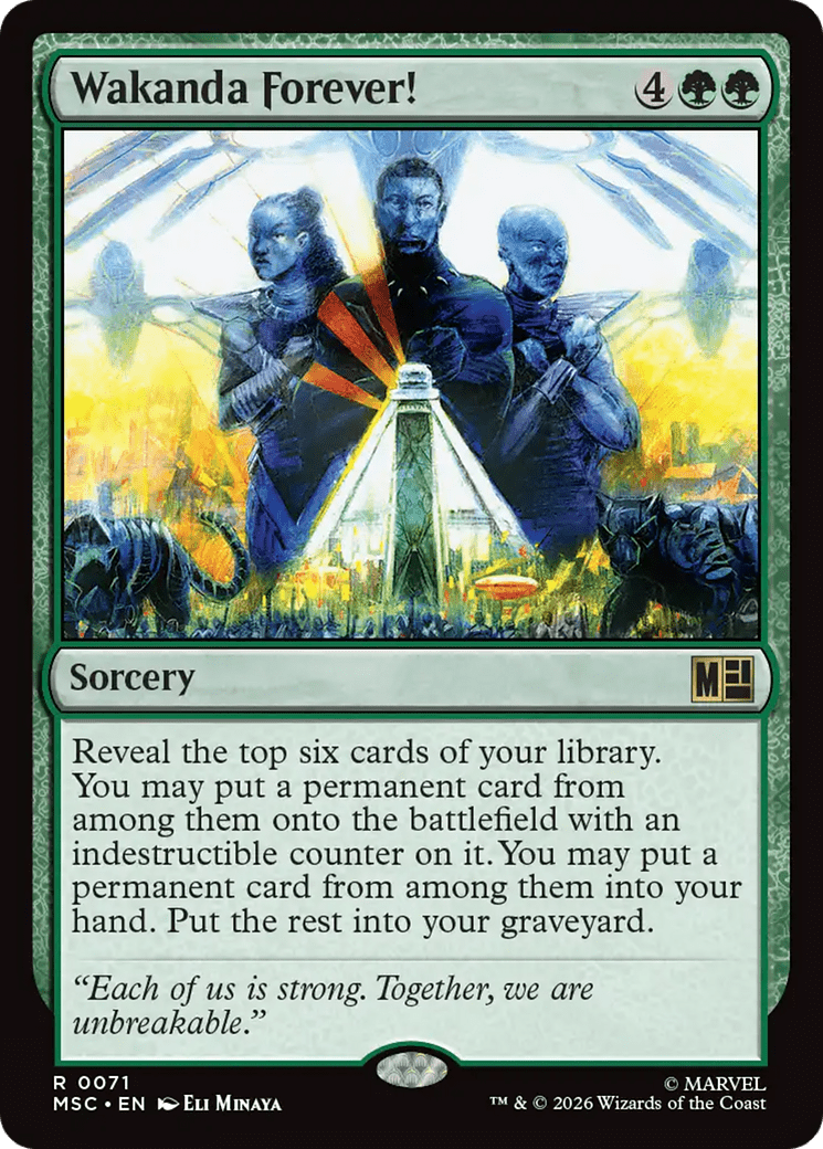 Wakanda Forever! (Surge Foil) [Marvel Super Heroes Commander] MTG Single Magic: The Gathering  | Multizone: Comics And Games