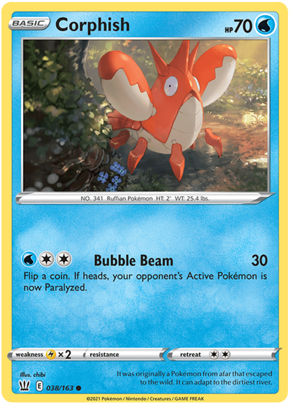 Corphish (038/163) [Sword & Shield: Battle Styles] Pokemon Single Pokémon  | Multizone: Comics And Games