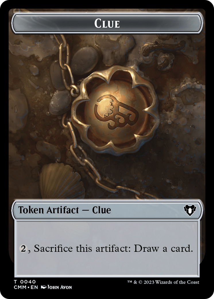 Clue Token [Commander Masters Tokens] MTG Single Magic: The Gathering  | Multizone: Comics And Games