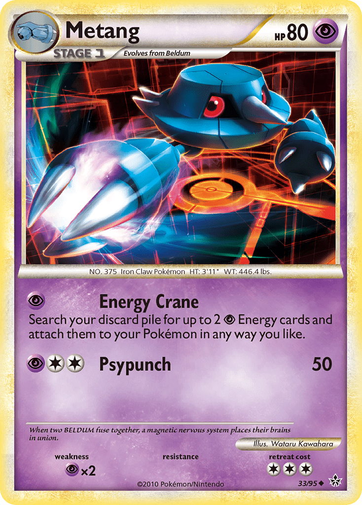 Metang (33/95) [HeartGold & SoulSilver: Unleashed] Pokemon Single Pokémon  | Multizone: Comics And Games