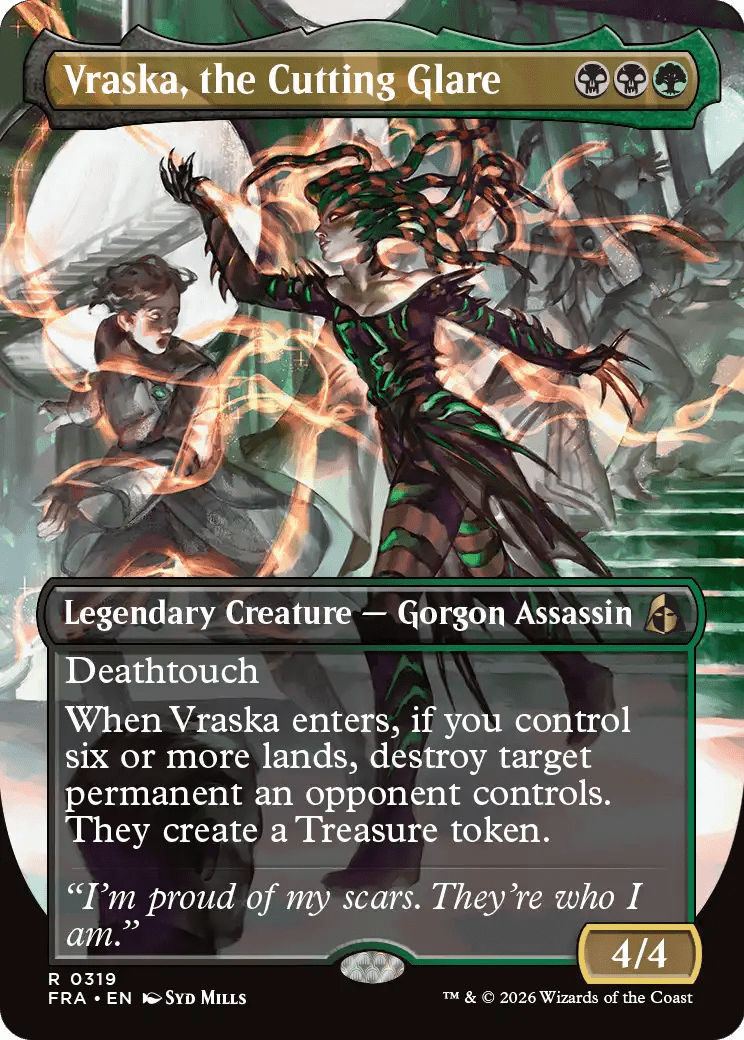 Vraska, the Cutting Glare (Borderless) [Reality Fracture] MTG Single Magic: The Gathering  | Multizone: Comics And Games