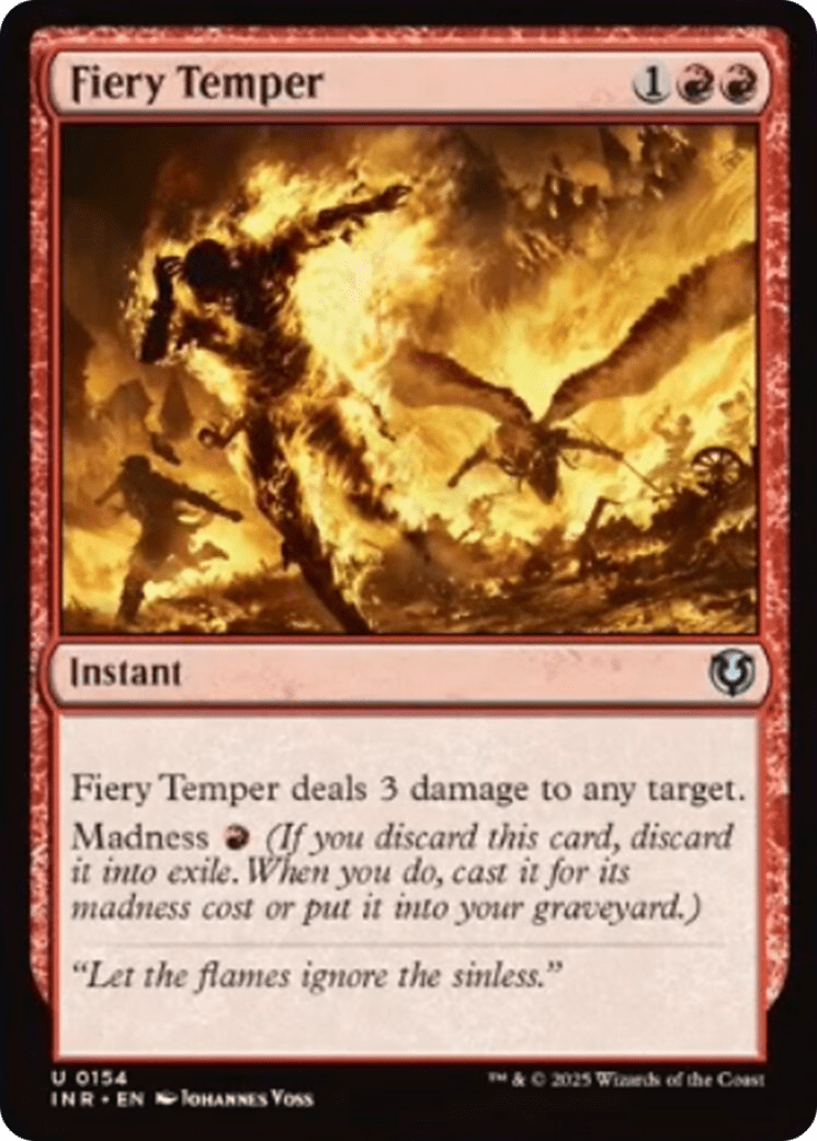 Fiery Temper [Innistrad Remastered] MTG Single Magic: The Gathering  | Multizone: Comics And Games
