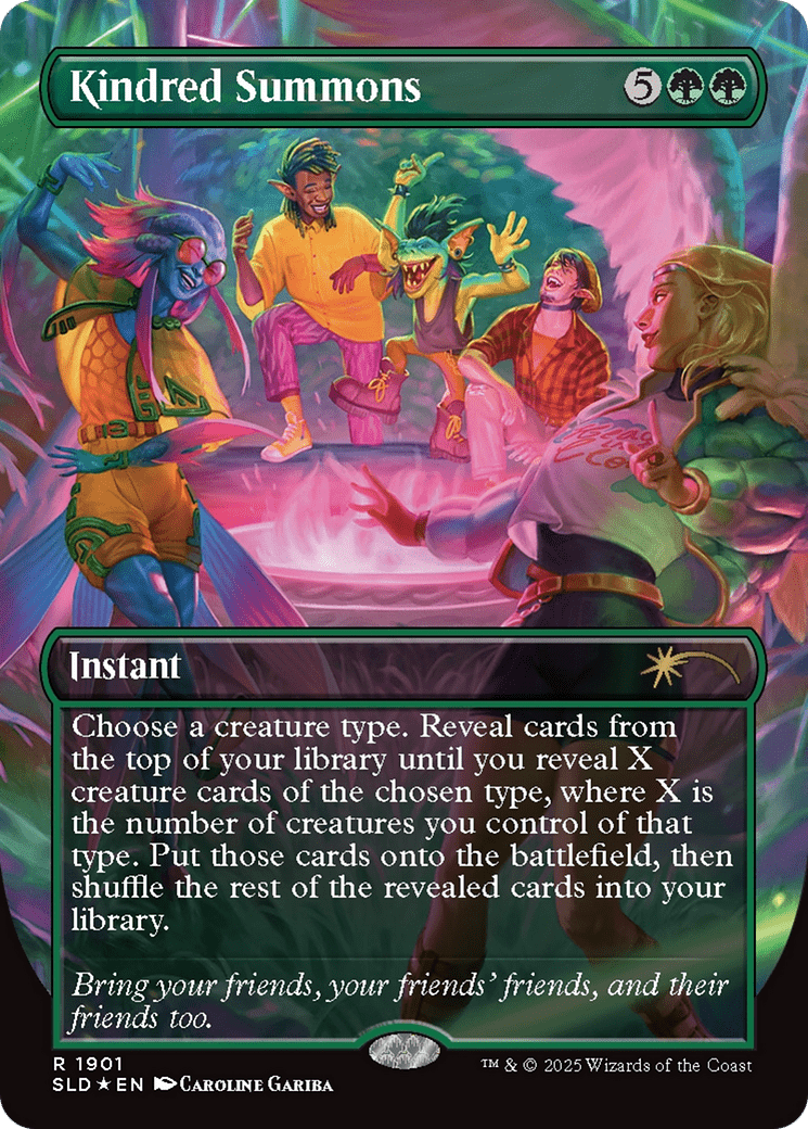 Kindred Summons (Double Rainbow Foil) [Secret Lair Drop Series] MTG Single Magic: The Gathering  | Multizone: Comics And Games
