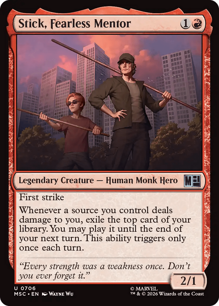 Stick, Fearless Mentor [Marvel Super Heroes Commander] MTG Single Magic: The Gathering  | Multizone: Comics And Games