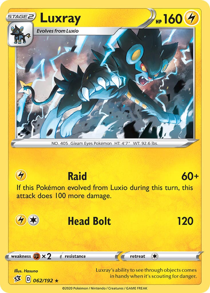 Luxray (062/192) (Theme Deck Exclusive) [Sword & Shield: Rebel Clash] Pokemon Single Pokémon  | Multizone: Comics And Games