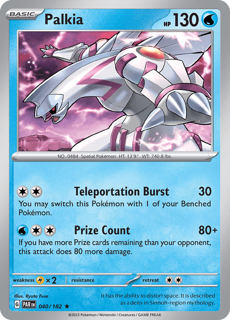Palkia (040/182) [Scarlet & Violet: Paradox Rift] Pokemon Single Pokémon  | Multizone: Comics And Games