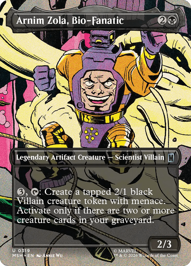 Arnim Zola, Bio-Fanatic (Borderless) [Marvel Super Heroes] MTG Single Magic: The Gathering  | Multizone: Comics And Games