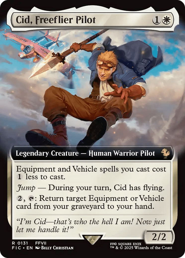 Cid, Freeflier Pilot (Extended Art) [FINAL FANTASY Commander] MTG Single Magic: The Gathering  | Multizone: Comics And Games