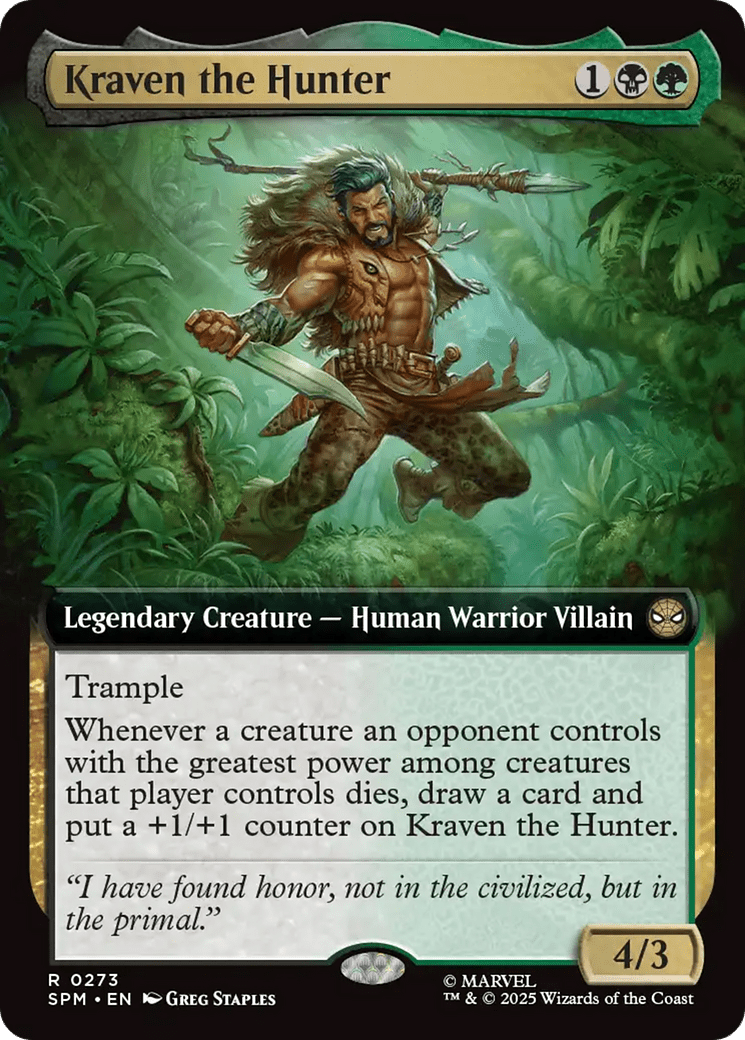 Kraven the Hunter (Extended Art) [Marvel's Spider-Man] MTG Single Magic: The Gathering  | Multizone: Comics And Games