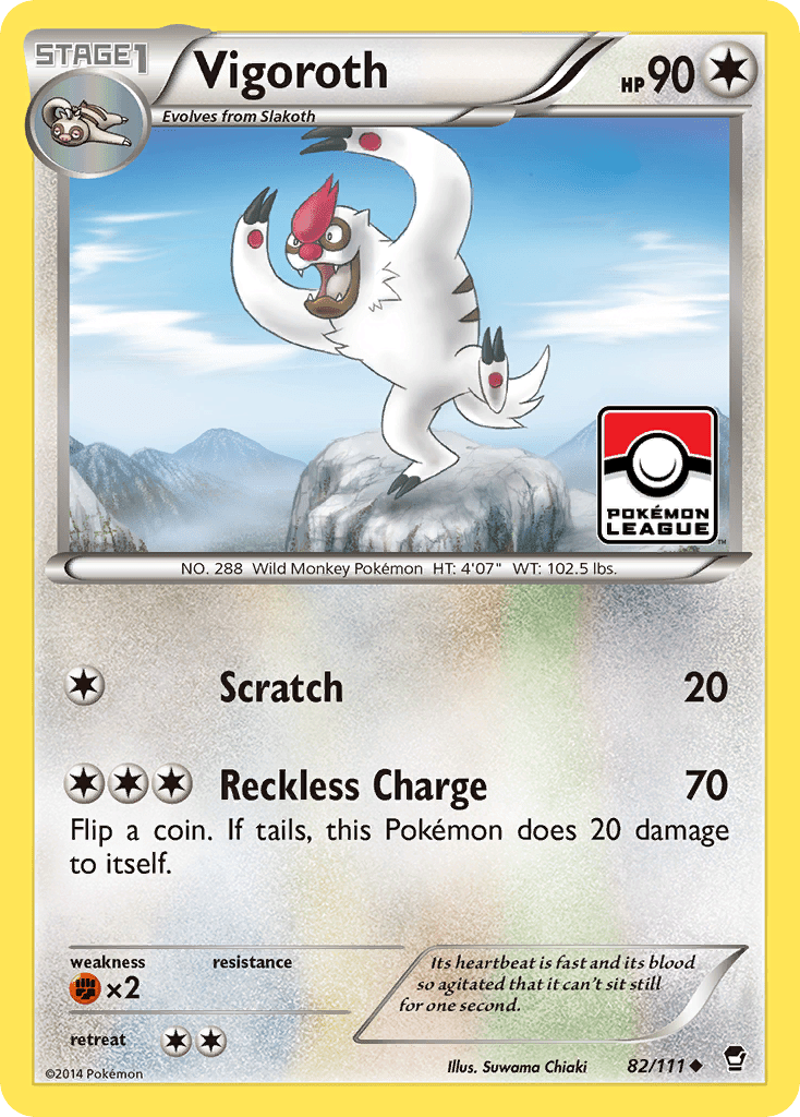 Vigoroth (82/111) [XY: Furious Fists] Pokemon Single Pokémon  | Multizone: Comics And Games