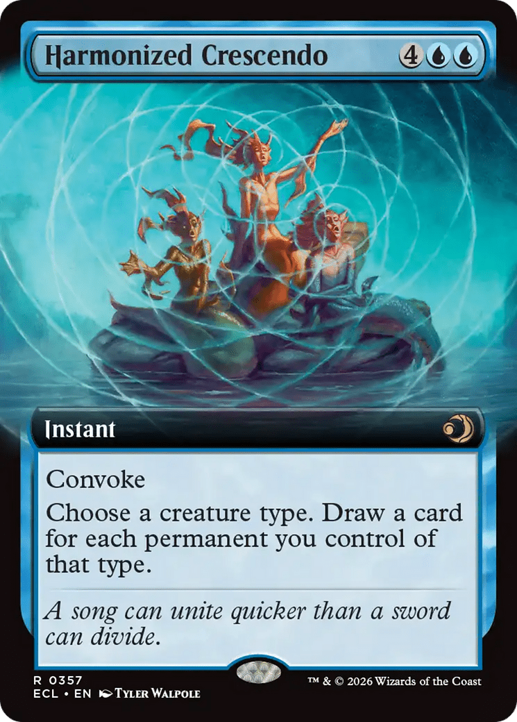 Harmonized Crescendo (Extended Art) [Lorwyn Eclipsed] MTG Single Magic: The Gathering  | Multizone: Comics And Games