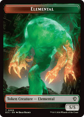 Rhino Warrior // Elemental (0009) Double-Sided Token [Lorwyn Eclipsed Tokens] MTG Single Magic: The Gathering  | Multizone: Comics And Games