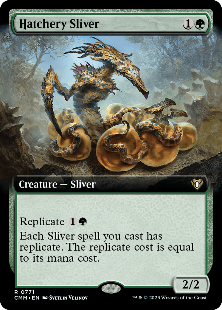 Hatchery Sliver (Extended Art) [Commander Masters] MTG Single Magic: The Gathering  | Multizone: Comics And Games
