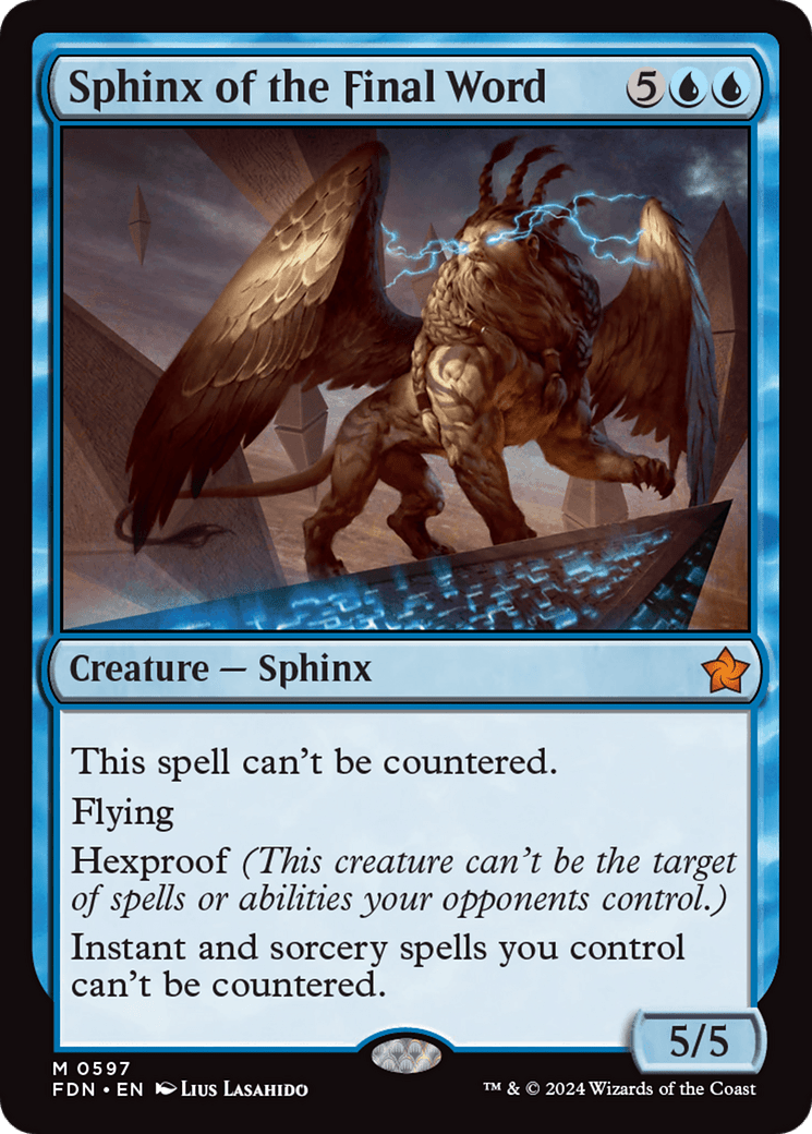 Sphinx of the Final Word [Foundations] MTG Single Magic: The Gathering  | Multizone: Comics And Games