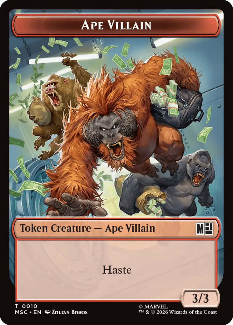Shapeshifter // Ape Villain Double-Sided Token [Marvel Super Heroes Commander Tokens] MTG Single Magic: The Gathering  | Multizone: Comics And Games