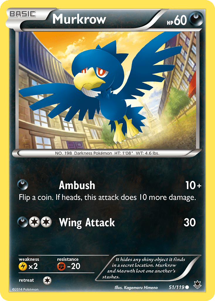 Murkrow (51/119) [XY: Phantom Forces] Pokemon Single Pokémon  | Multizone: Comics And Games