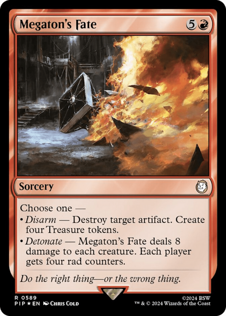 Megaton's Fate (Surge Foil) [Fallout] MTG Single Magic: The Gathering  | Multizone: Comics And Games