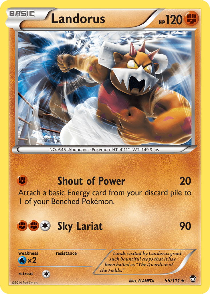 Landorus (58/111) [XY: Furious Fists] Pokemon Single Pokémon  | Multizone: Comics And Games