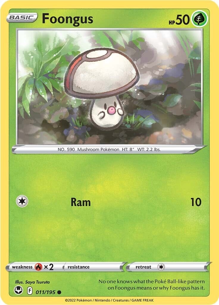 Foongus (011/195) [Sword & Shield: Silver Tempest] Pokemon Single Pokémon  | Multizone: Comics And Games