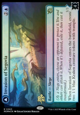 Invasion of Segovia // Caetus, Sea Tyrant of Segovia [March of the Machine Prerelease Promos] MTG Single Magic: The Gathering  | Multizone: Comics And Games