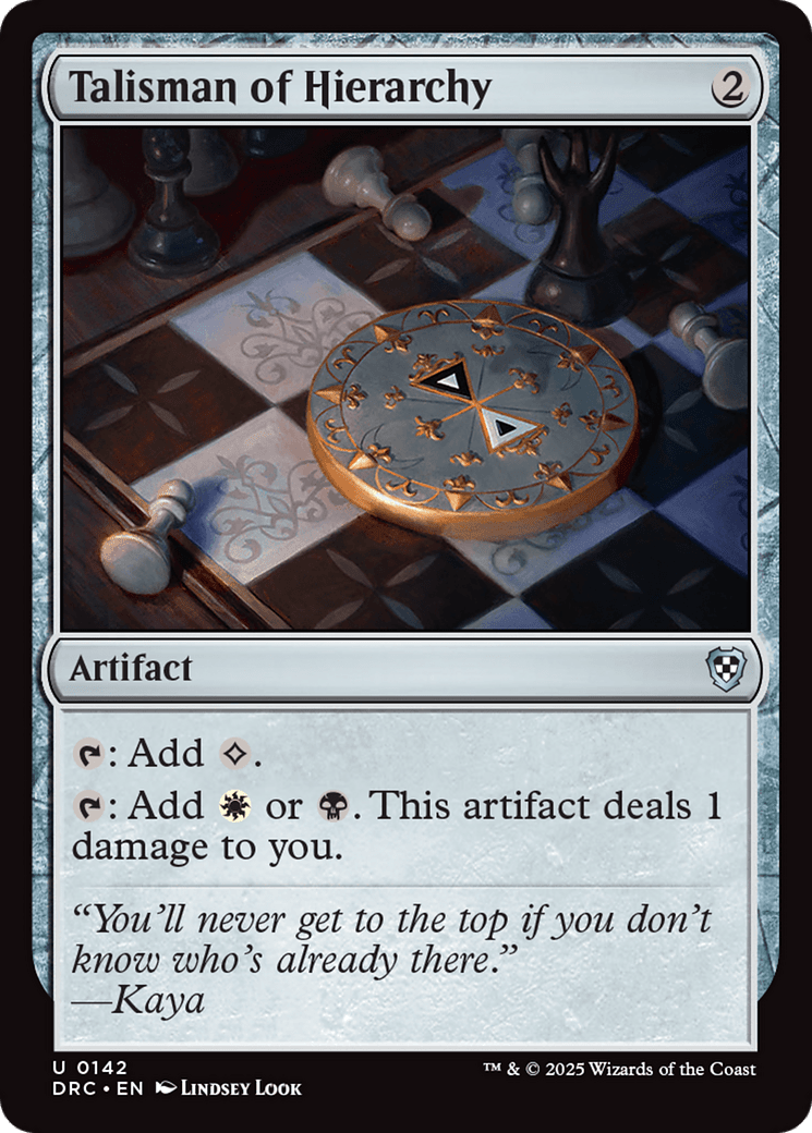 Talisman of Hierarchy [Aetherdrift Commander] MTG Single Magic: The Gathering  | Multizone: Comics And Games