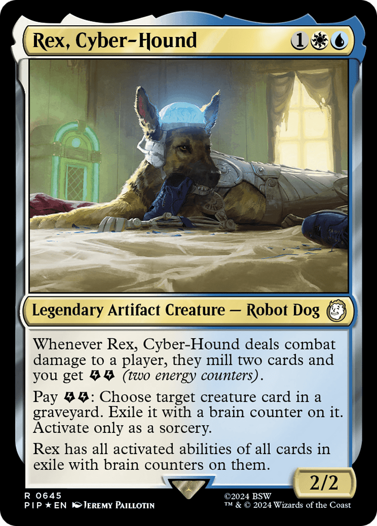 Rex, Cyber-Hound (Surge Foil) [Fallout] MTG Single Magic: The Gathering  | Multizone: Comics And Games