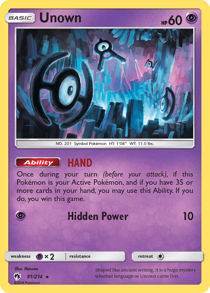 Unown (91/214) [Sun & Moon: Lost Thunder] Pokemon Single Pokémon  | Multizone: Comics And Games