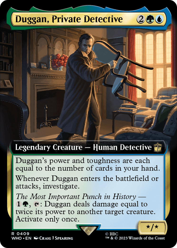 Duggan, Private Detective (Extended Art) [Doctor Who] MTG Single Magic: The Gathering  | Multizone: Comics And Games