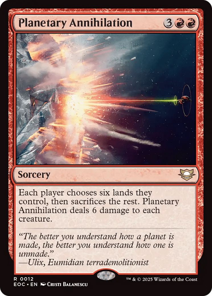 Planetary Annihilation [Edge of Eternities Commander] MTG Single Magic: The Gathering  | Multizone: Comics And Games