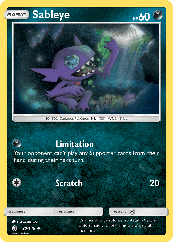 Sableye (80/145) [Sun & Moon: Guardians Rising] Pokemon Single Pokémon  | Multizone: Comics And Games