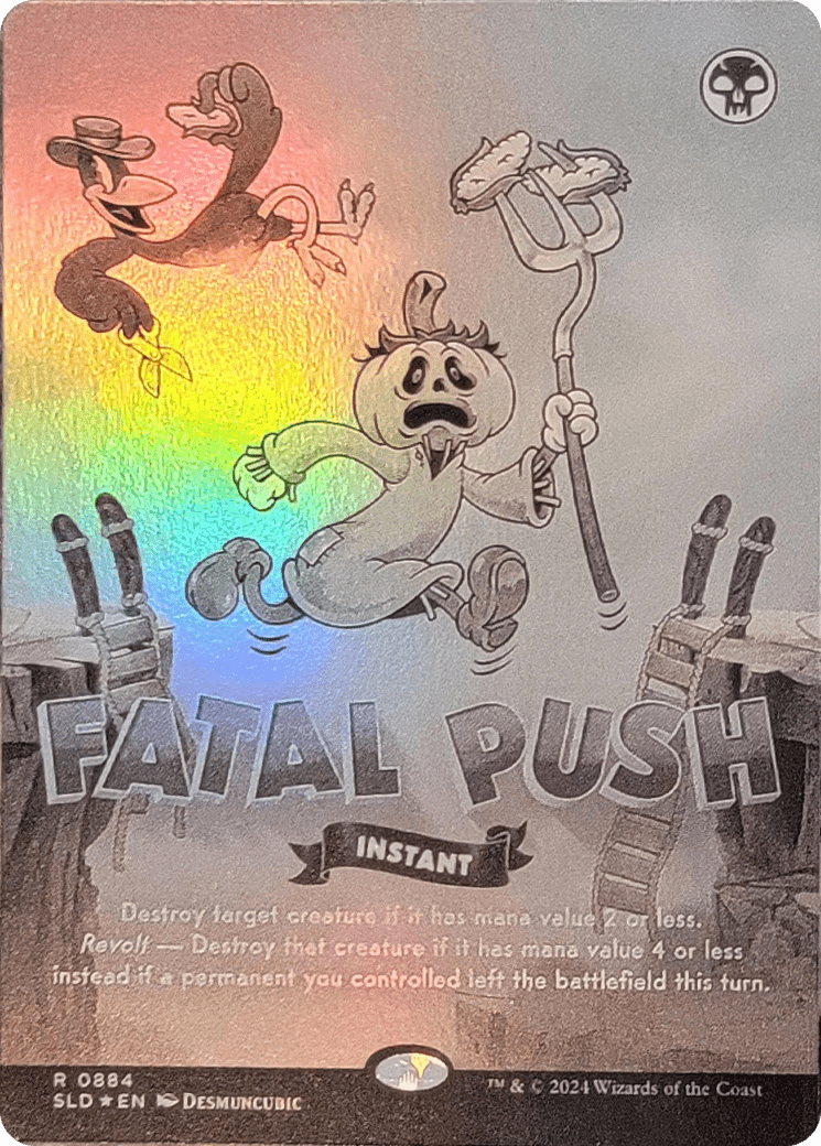 Fatal Push (0884) (Black & White Foil) [Secret Lair Drop Series] MTG Single Magic: The Gathering  | Multizone: Comics And Games
