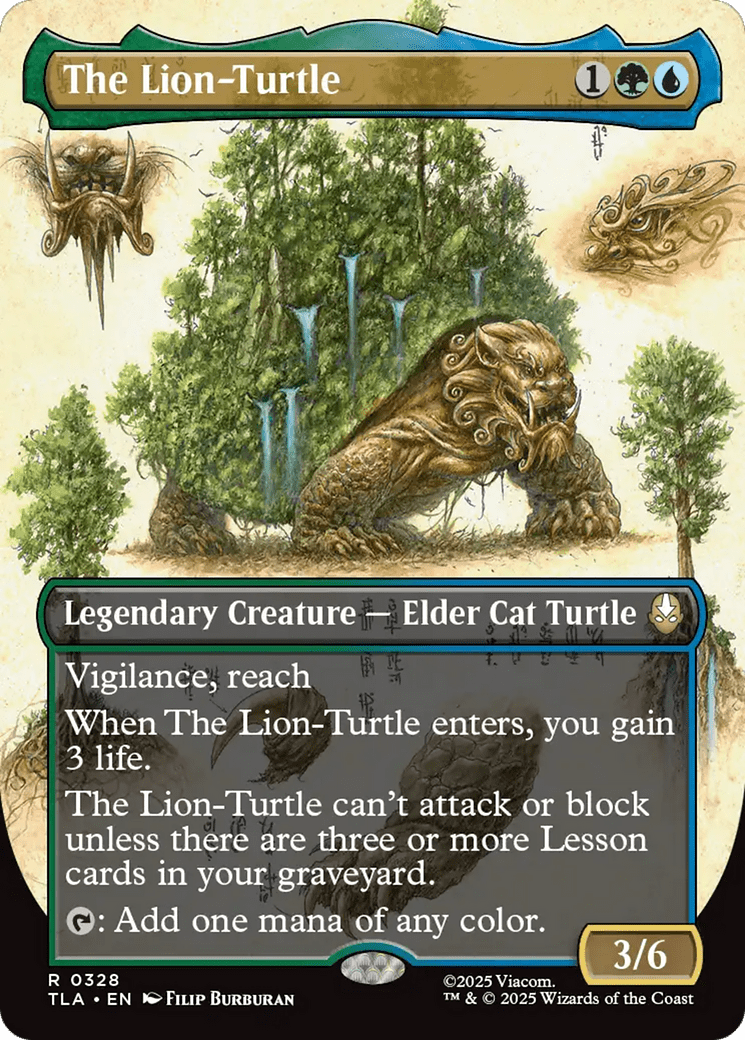 The Lion-Turtle (Borderless) [Avatar: The Last Airbender] MTG Single Magic: The Gathering  | Multizone: Comics And Games
