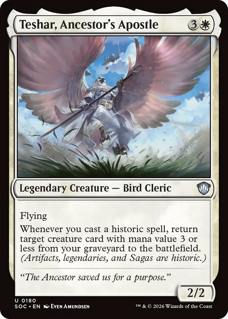 Teshar, Ancestor's Apostle [Secrets of Strixhaven Commander] MTG Single Magic: The Gathering  | Multizone: Comics And Games