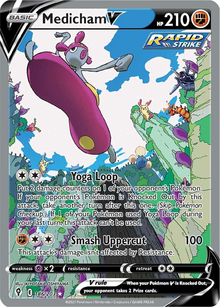 Medicham V (186/203) [Sword & Shield: Evolving Skies] Pokemon Single Pokémon  | Multizone: Comics And Games