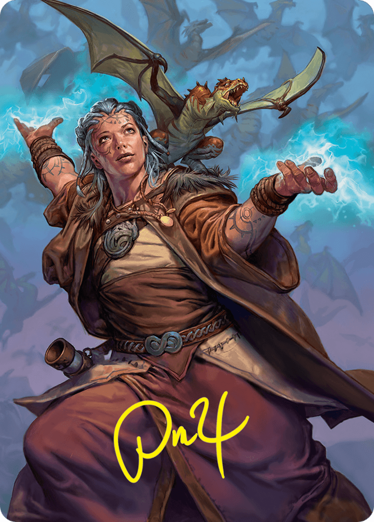 Drake Hatcher 2 Art Card (29/54) (Gold-Stamped Signature) [Foundations Art Series] MTG Single Magic: The Gathering  | Multizone: Comics And Games