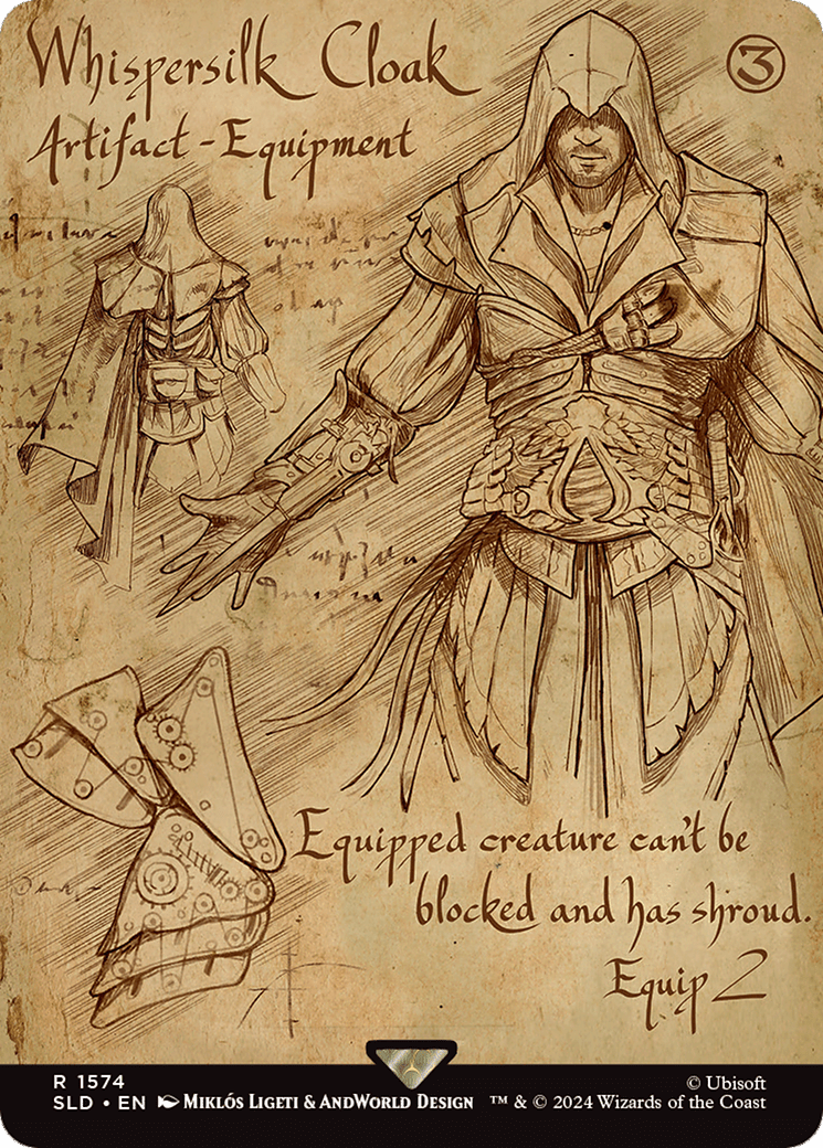 Whispersilk Cloak (Rainbow Foil) [Secret Lair Drop Series] MTG Single Magic: The Gathering  | Multizone: Comics And Games