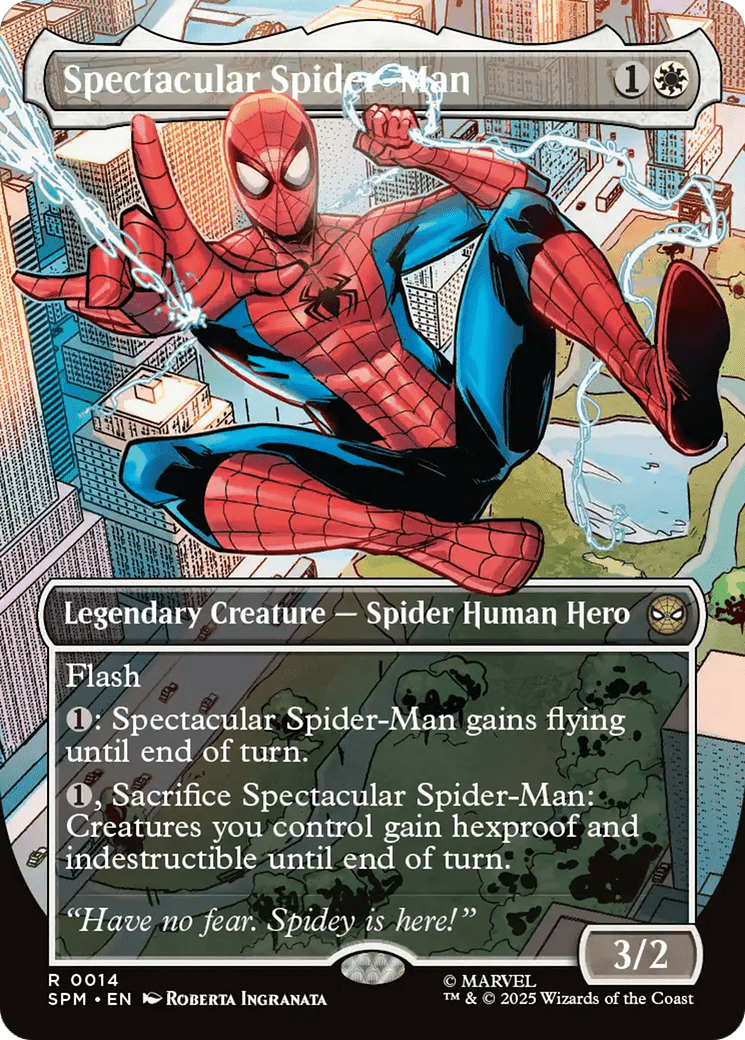 Spectacular Spider-Man (Borderless) [Marvel's Spider-Man] MTG Single Magic: The Gathering  | Multizone: Comics And Games