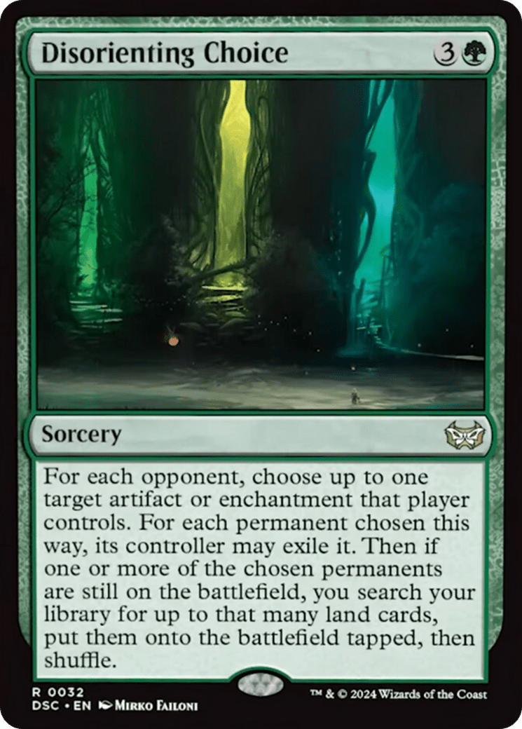 Disorienting Choice [Duskmourn: House of Horror Commander] MTG Single Magic: The Gathering  | Multizone: Comics And Games