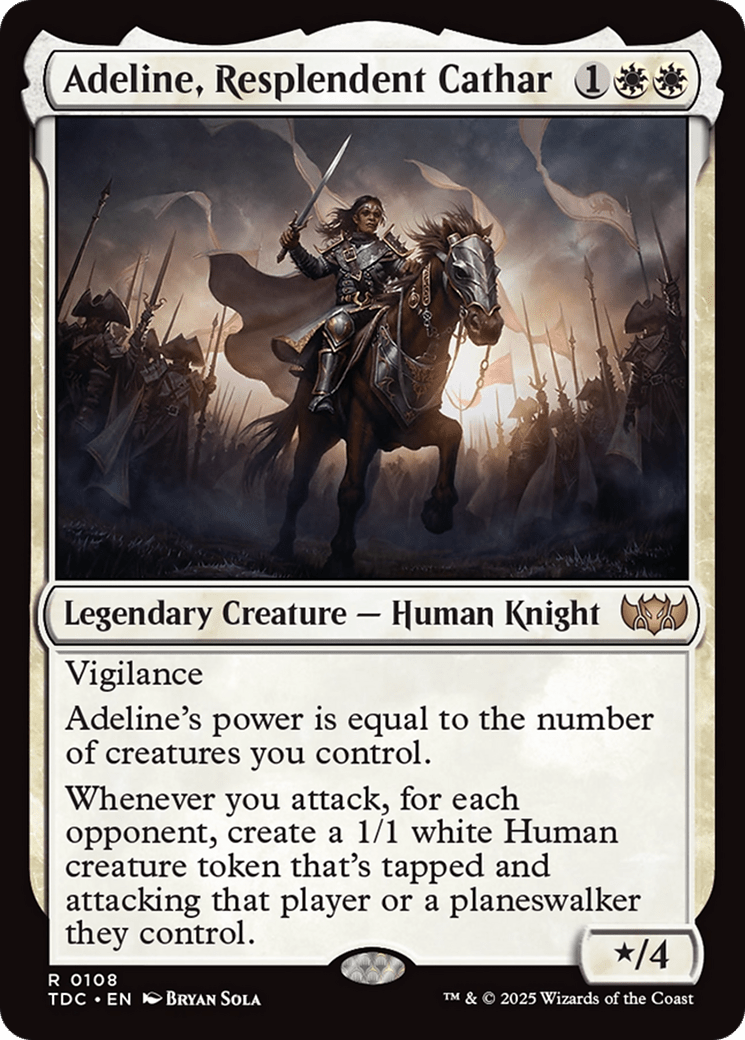 Adeline, Resplendent Cathar [Tarkir: Dragonstorm Commander] MTG Single Magic: The Gathering  | Multizone: Comics And Games
