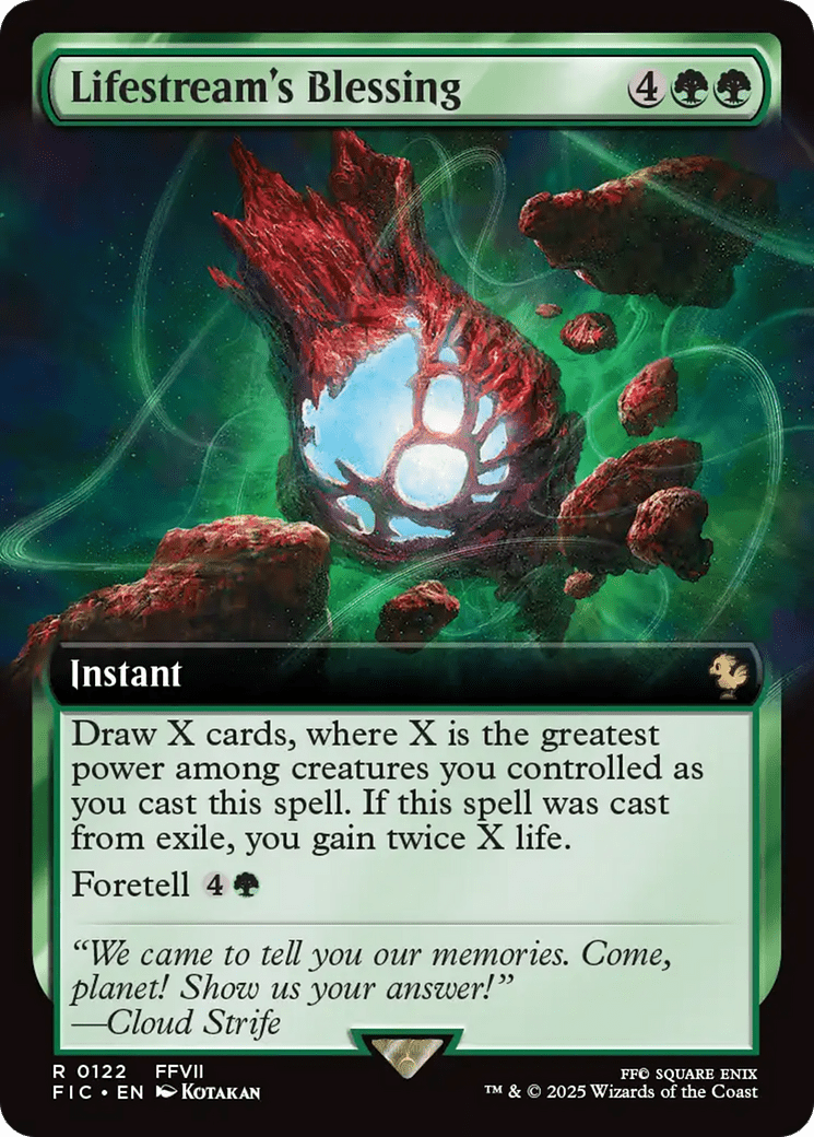Lifestream's Blessing (Extended Art) [FINAL FANTASY Commander] MTG Single Magic: The Gathering  | Multizone: Comics And Games